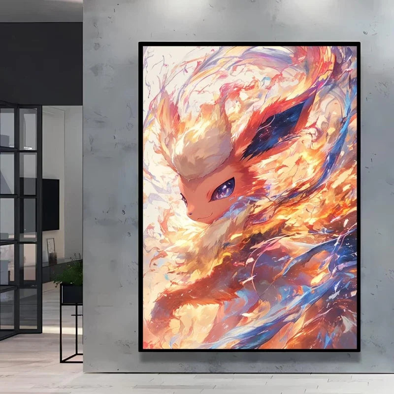 MINISO Oil Painting By Number Cute Cartoon Pikachu Home Decoration Bedroom Living Room Decor Gift Funny friend gifts Frameelss