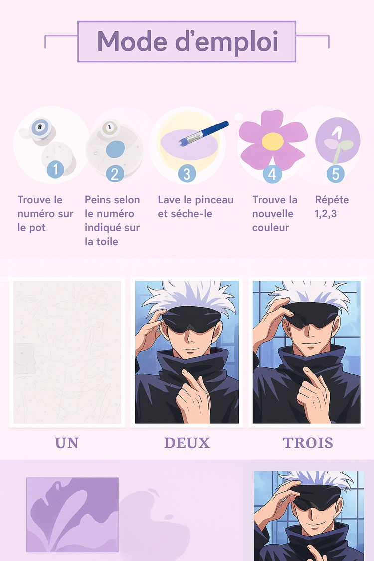 YumeKit de peinture numéroté "Gojo " - MANGAS