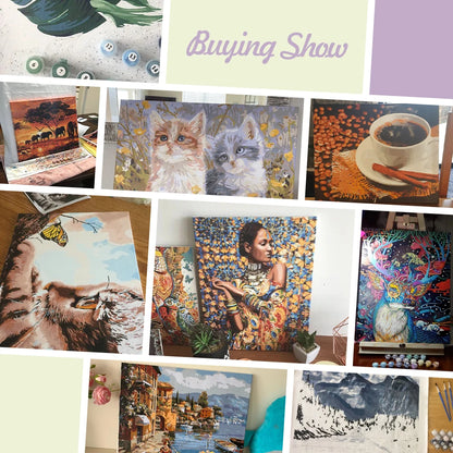 SDOYUNO Painting Paints By Numbers Animals Christmas Tree Christmas Day Atmosphere Digital Oil Painting Handpainted Room Decor