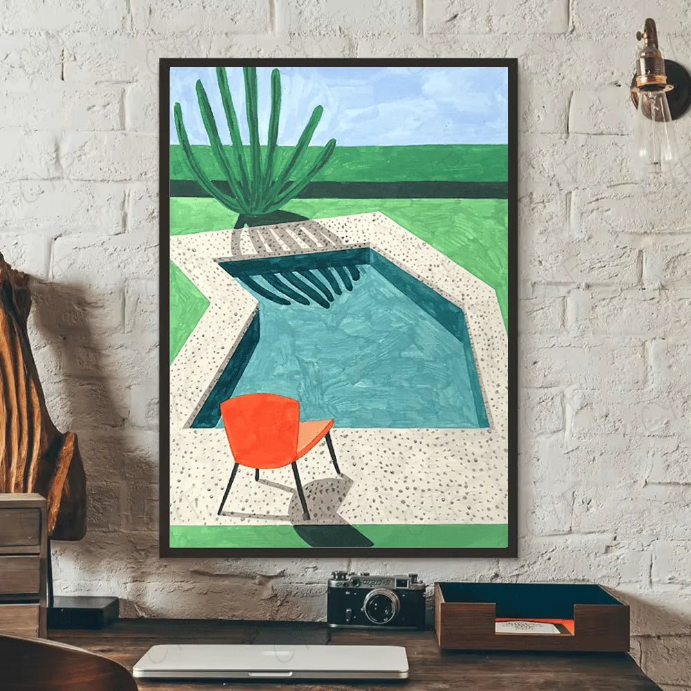 MINISO Oil Painting By Number David Hockney Art Aesthetic Home Decoration Painting Wall Bedroom Room Decor Gift Frameelss