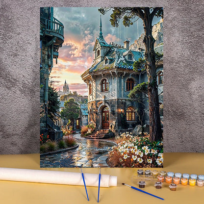 DIY Coloring By Number Christmas Tram Kits Painting By Number Modern Drawing On Canvas HandPainted For Living Room Wall Art Gift