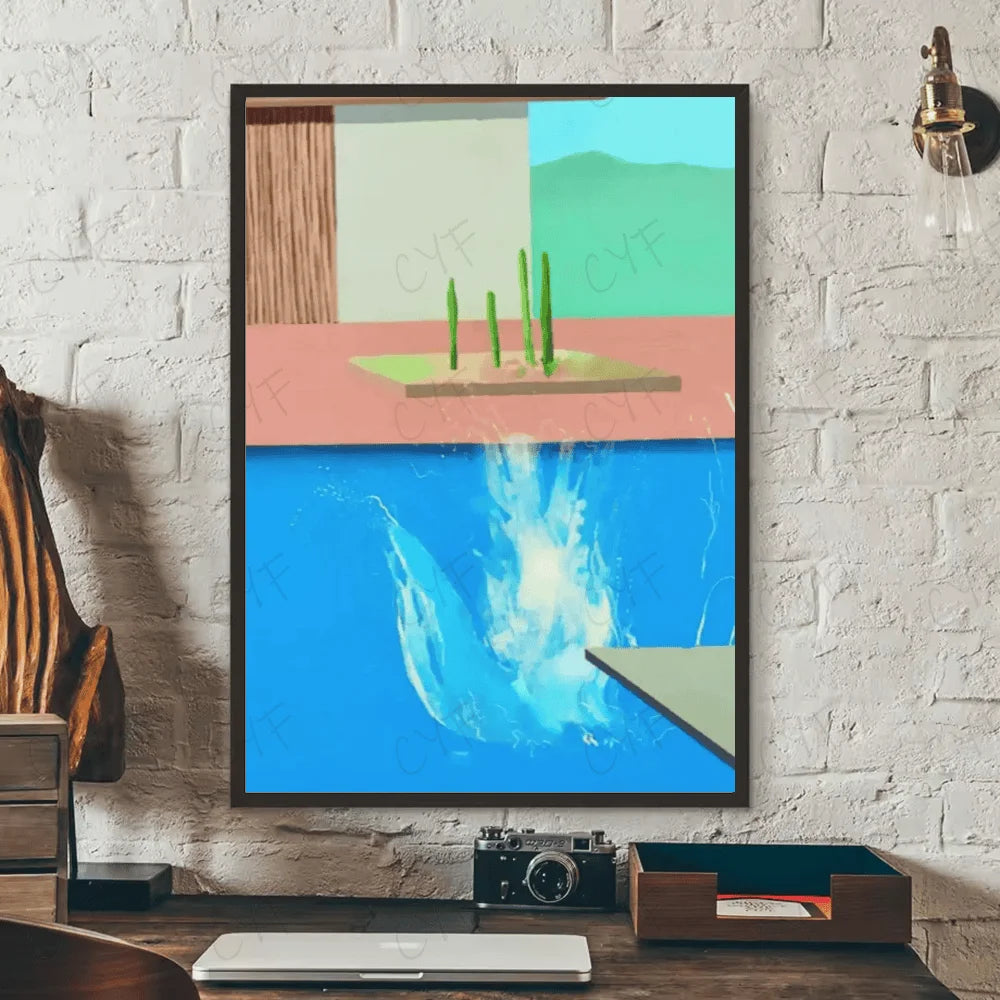 MINISO Oil Painting By Number David Hockney Art Aesthetic Home Decoration Painting Wall Bedroom Room Decor Gift Frameelss