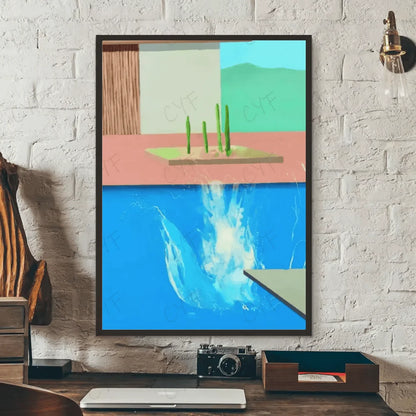 MINISO Oil Painting By Number David Hockney Art Aesthetic Home Decoration Painting Wall Bedroom Room Decor Gift Frameelss