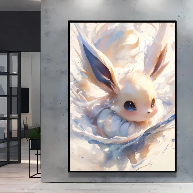 MINISO Oil Painting By Number Cute Cartoon Pikachu Home Decoration Bedroom Living Room Decor Gift Funny  friend gifts Frameelss