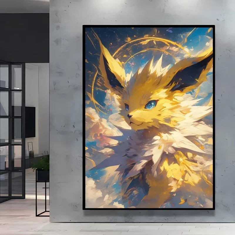 MINISO Oil Painting By Number Cute Cartoon Pikachu Home Decoration Bedroom Living Room Decor Gift Funny  friend gifts Frameelss