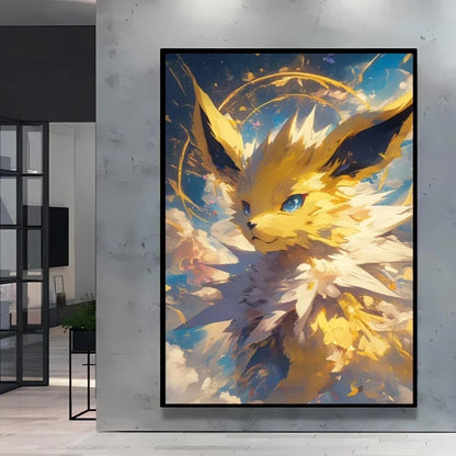 MINISO Oil Painting By Number Cute Cartoon Pikachu Home Decoration Bedroom Living Room Decor Gift Funny  friend gifts Frameelss