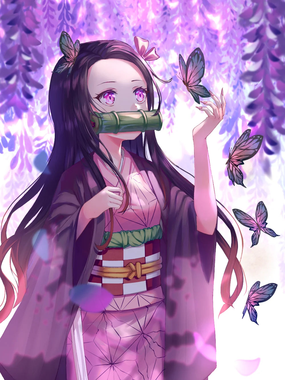 MINISO  Demon Anime Tanjirou Nezuko Oil Painting By Numbers Kits Number Drawing Canvas DIY Pictures By Numbers Home Decor