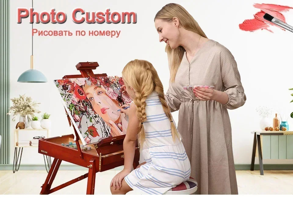 MINISO Oil Painting By Numbers  Magic Movie School WizardCastle Academy Drawing Canvas DIY Pictures By Numbers Home Decor 