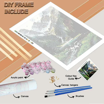 MINISO Oil Painting By Numbers  Magic Movie School WizardCastle Academy Drawing Canvas DIY Pictures By Numbers Home Decor 