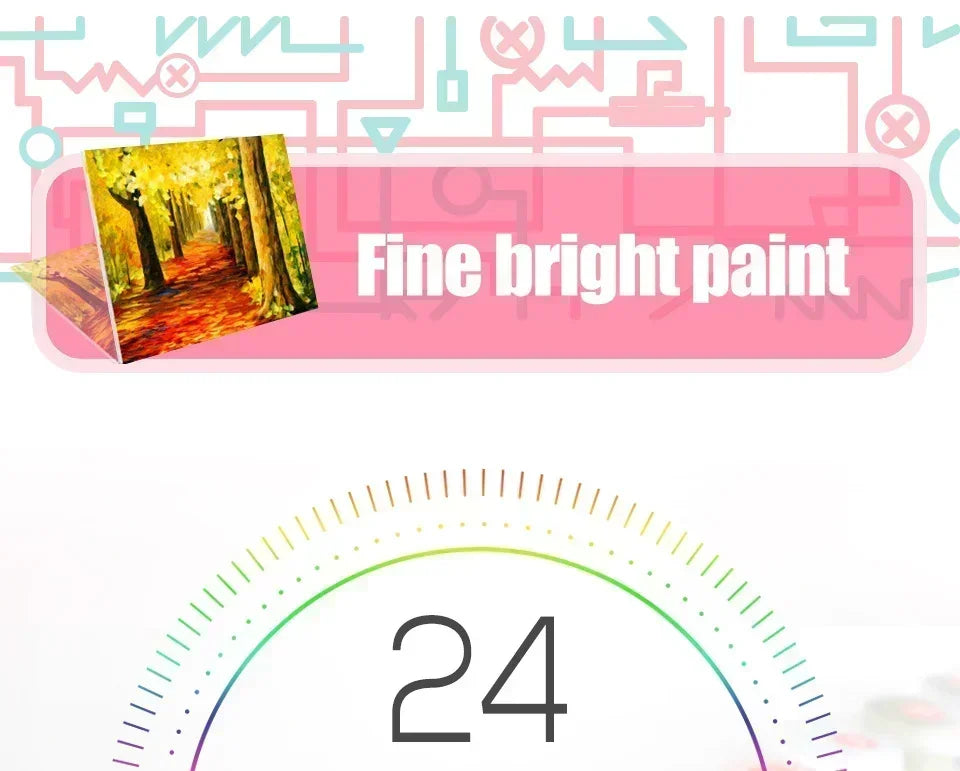 MINISO Oil Painting By Numbers  Magic Movie School WizardCastle Academy Drawing Canvas DIY Pictures By Numbers Home Decor 