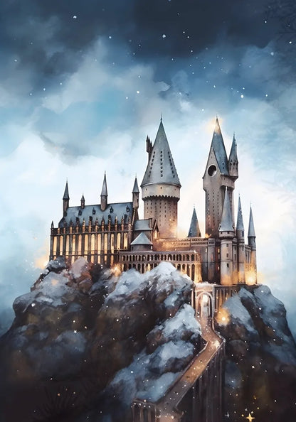 MINISO Oil Painting By Numbers  Magic Movie School WizardCastle Academy Drawing Canvas DIY Pictures By Numbers Home Decor 