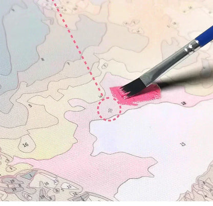 MINISO  Demon Anime Tanjirou Nezuko Oil Painting By Numbers Kits Number Drawing Canvas DIY Pictures By Numbers Home Decor