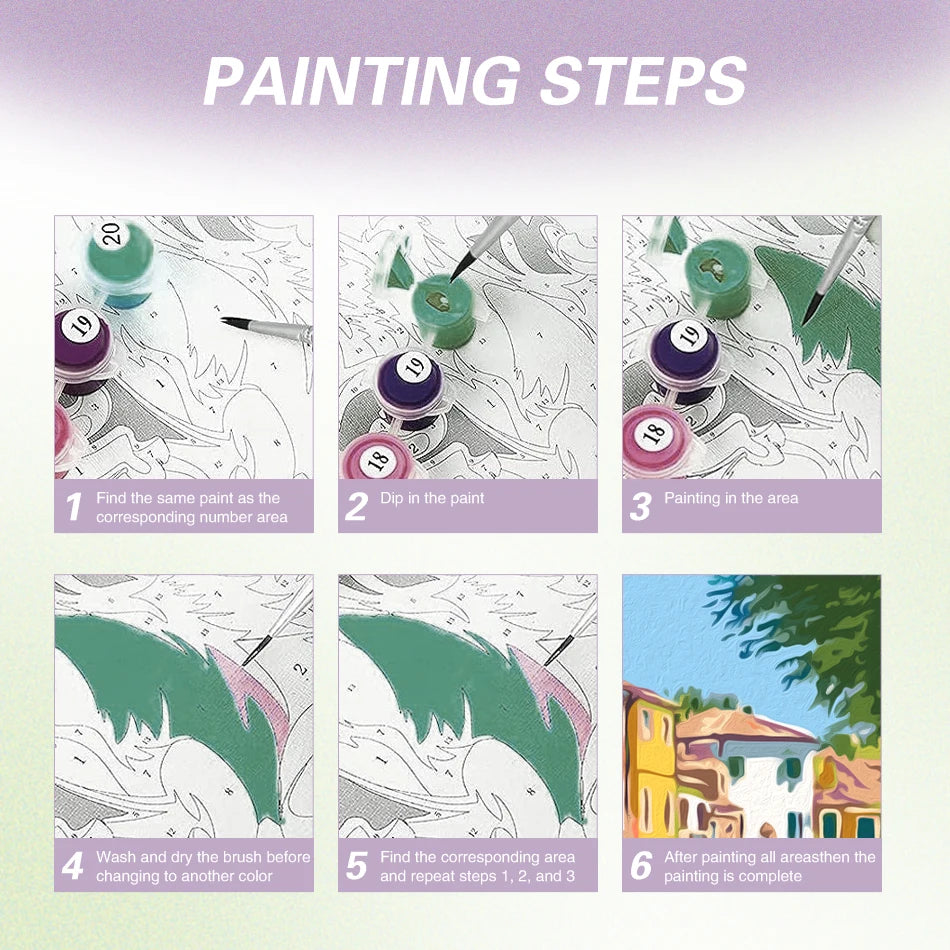 SDOYUNO Painting Paints By Numbers Animals Christmas Tree Christmas Day Atmosphere Digital Oil Painting Handpainted Room Decor