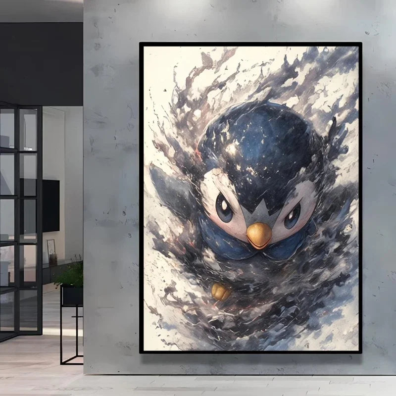 MINISO Oil Painting By Number Cute Cartoon Pikachu Home Decoration Bedroom Living Room Decor Gift Funny  friend gifts Frameelss