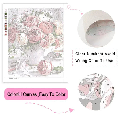 MINISO Oil Painting By Numbers  Magic Movie School WizardCastle Academy Drawing Canvas DIY Pictures By Numbers Home Decor 