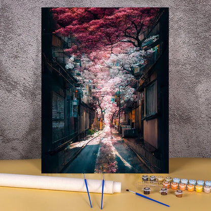 DIY Coloring By Number Christmas Tram Kits Painting By Number Modern Drawing On Canvas HandPainted For Living Room Wall Art Gift