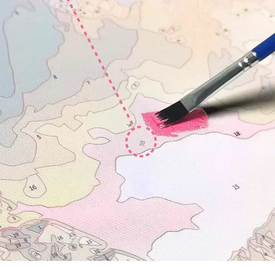 MINISO Oil Painting By Number Cute Cartoon Pikachu Home Decoration Bedroom Living Room Decor Gift Funny  friend gifts Frameelss