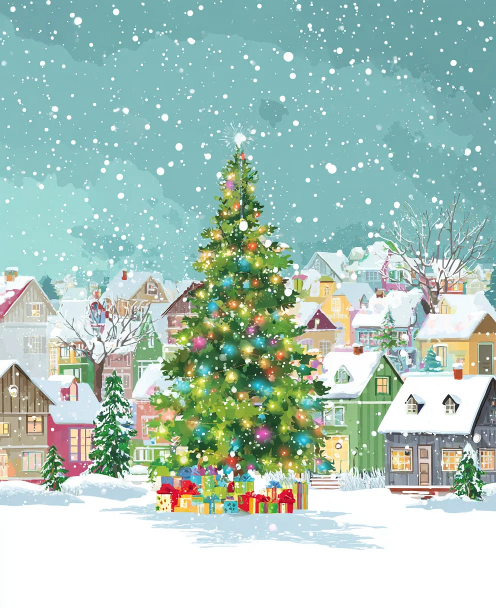 SDOYUNO Painting Paints By Numbers Animals Christmas Tree Christmas Day Atmosphere Digital Oil Painting Handpainted Room Decor