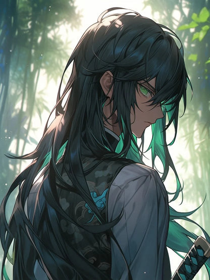 MINISO  Demon Anime Tanjirou Nezuko Oil Painting By Numbers Kits Number Drawing Canvas DIY Pictures By Numbers Home Decor