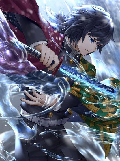 MINISO  Demon Anime Tanjirou Nezuko Oil Painting By Numbers Kits Number Drawing Canvas DIY Pictures By Numbers Home Decor