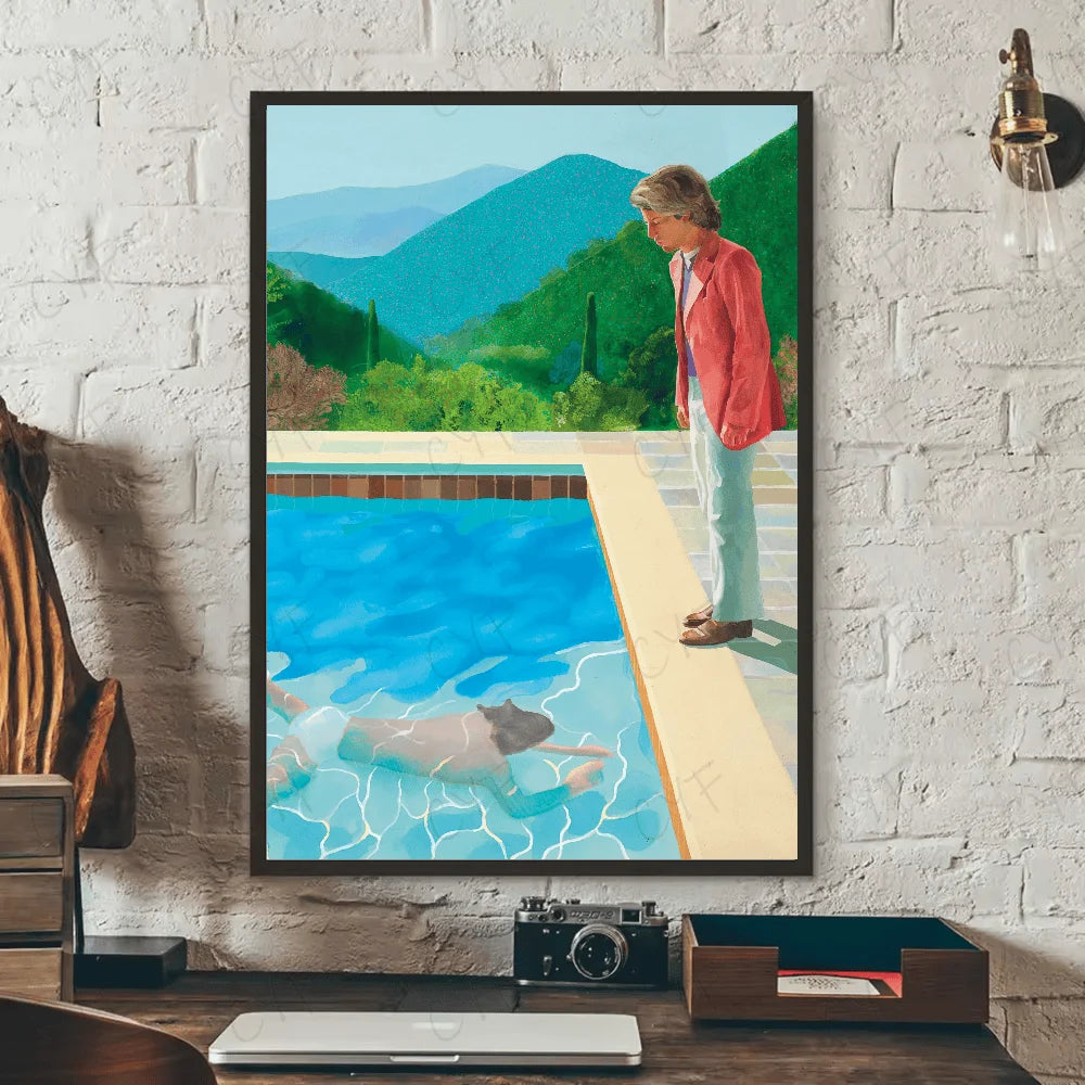 MINISO Oil Painting By Number David Hockney Art Aesthetic Home Decoration Painting Wall Bedroom Room Decor Gift Frameelss