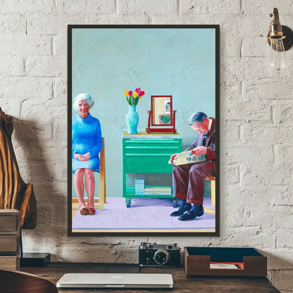 MINISO Oil Painting By Number David Hockney Art Aesthetic Home Decoration Painting Wall Bedroom Room Decor Gift Frameelss