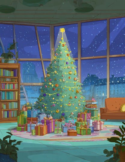 SDOYUNO Painting Paints By Numbers Animals Christmas Tree Christmas Day Atmosphere Digital Oil Painting Handpainted Room Decor