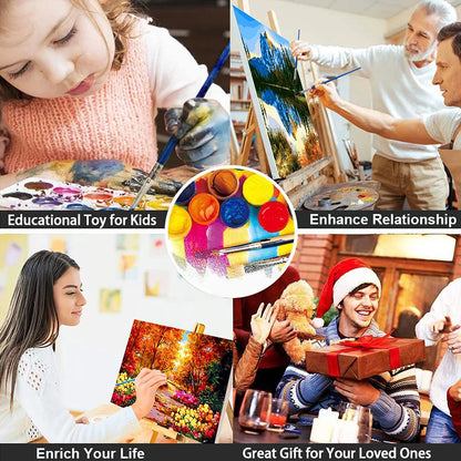 DIY Coloring By Number Christmas Tram Kits Painting By Number Modern Drawing On Canvas HandPainted For Living Room Wall Art Gift