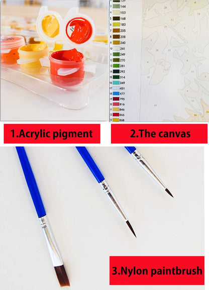 DIY Coloring By Number Christmas Tram Kits Painting By Number Modern Drawing On Canvas HandPainted For Living Room Wall Art Gift