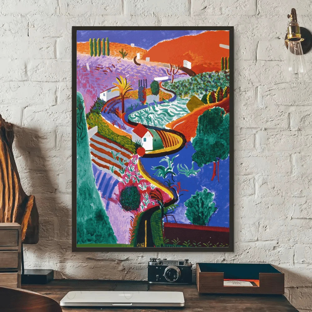 MINISO Oil Painting By Number David Hockney Art Aesthetic Home Decoration Painting Wall Bedroom Room Decor Gift Frameelss