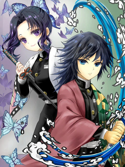 MINISO  Demon Anime Tanjirou Nezuko Oil Painting By Numbers Kits Number Drawing Canvas DIY Pictures By Numbers Home Decor