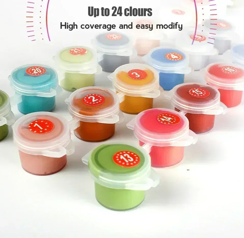 MINISO Oil Painting By Number Cute Cartoon Pikachu Home Decoration Bedroom Living Room Decor Gift Funny  friend gifts Frameelss